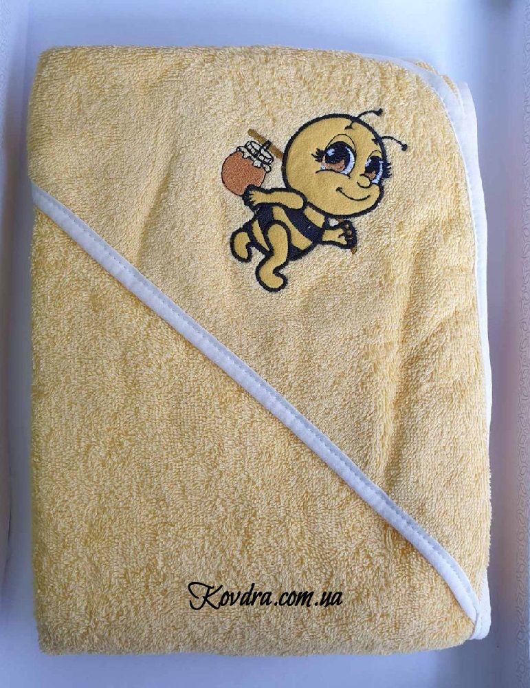 Полотенце-уголок "Пчёлка" махра, 100х100 см
