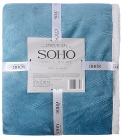 Одеяло флисовое PLUSH HUGS SILVER BLUE, 200х220 см