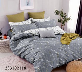 Комплект постельного белья "Ива Grey" с тканью-компаньоном, семейный