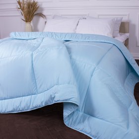 Зимнее одеяло Хлопковое Супер Теплое №1655 Eco Light Blue