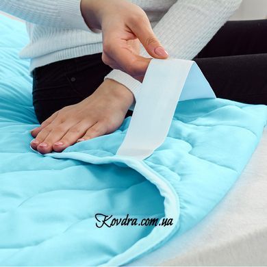 Наматрацник №1716 Eco Light Blue (Wool) (звичайний на резинці по кутах) 1716/70130