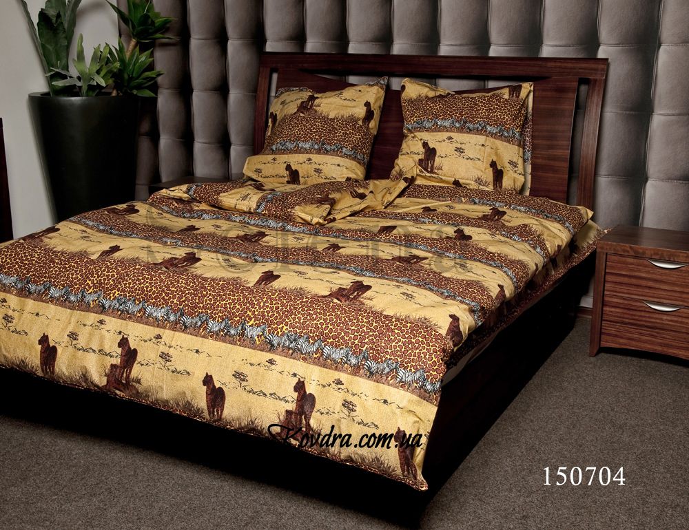 Комплект постельного белья "Сафари" без ткани-компаньона двуспальный евро