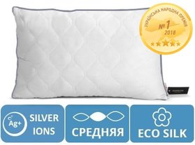 Подушка антиаллергенная Eco Silver 142 средняя, 40х60 см