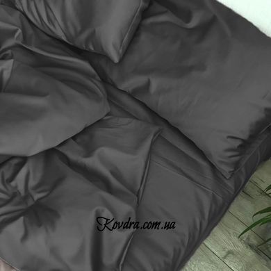 Комплект постільної білизни Satin Light Pro 10-005 Dark Gray для ліжечка