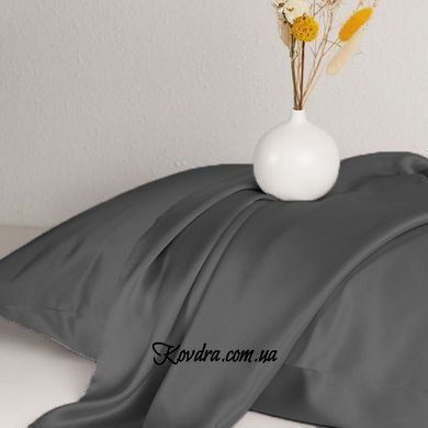 Комплект постільної білизни Satin Light Pro 10-005 Dark Gray для ліжечка