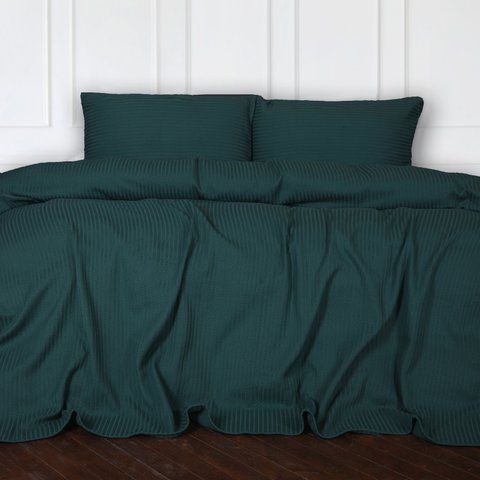 Комплект постільної білизни №10-05 "Arrowline Emerald", сімейний