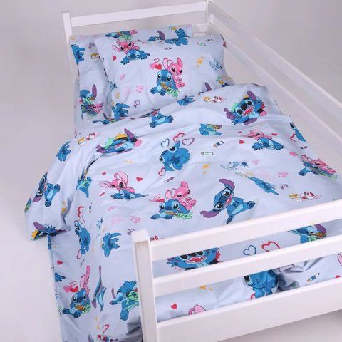Наволочка MirSon Бязь 17-0908 Cute Stitch Blue, 40х60 см