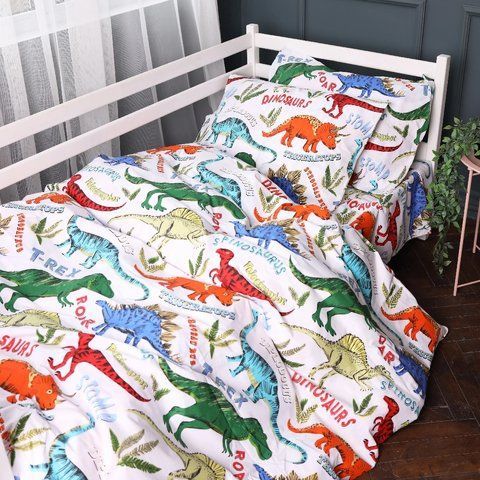 Простирадло MirSon Бязь Kids Time 17-0868 Dino World, 110х160 см