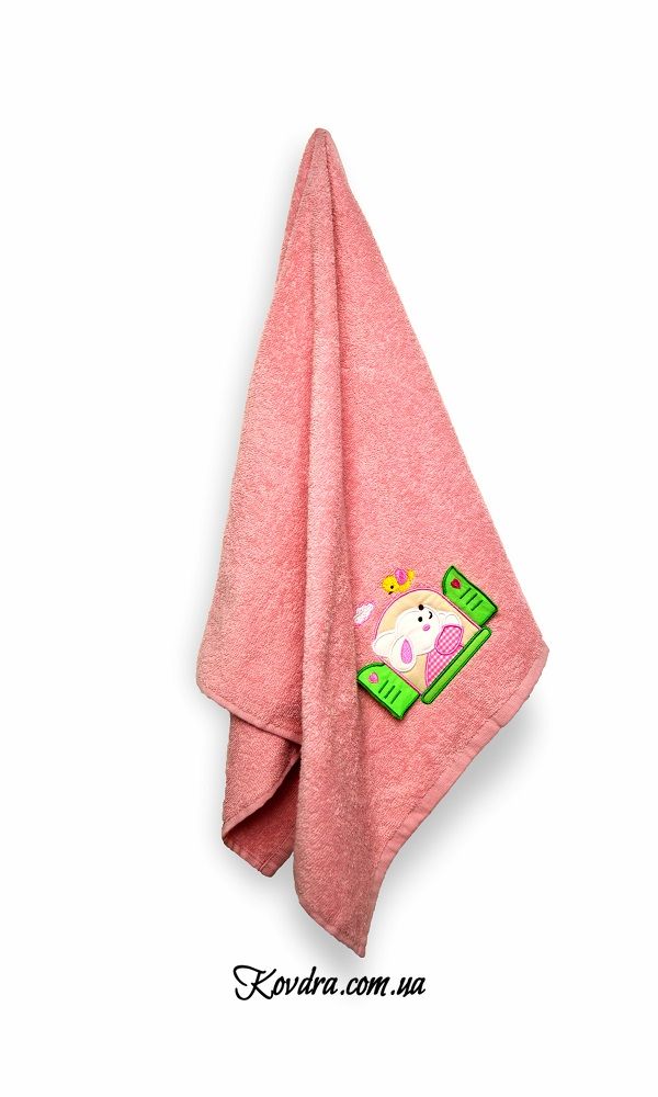 Махровое полотенце с вышивкой, 70х140