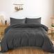 Комплект постільної білизни Satin Light Pro 10-005 Dark Gray для ліжечка