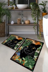 Набір килимків для ванної кімнати Schwarz, 60х100 см+50х60 см
