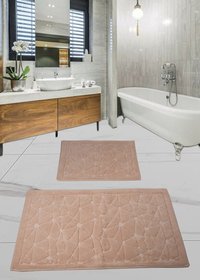 Набір килимків для ванної кімнати - Camparcasi Cream, 50х60см + 60х100см cb11007238