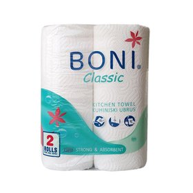 Бумажные полотенца BONI CLASSIC, 2 шт в уп. 2 слоя (5781)