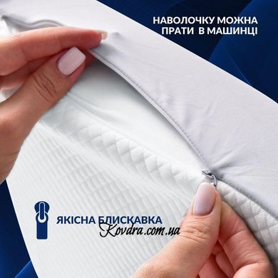 Подушка ортопедична ErgoSleep 61х34х12 см IDEIA анатомічна з ефектом пам'яті на боці, спині та животі, з наволочкою, id8-35857
