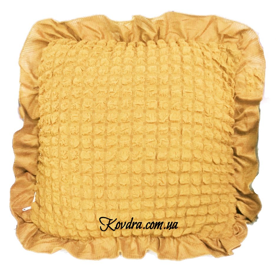 Подушка декоративна з наволочкою, крем 45х45 см