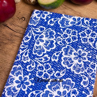 Полотенце вафельное №512 Waffle Blue lace 30х50 см