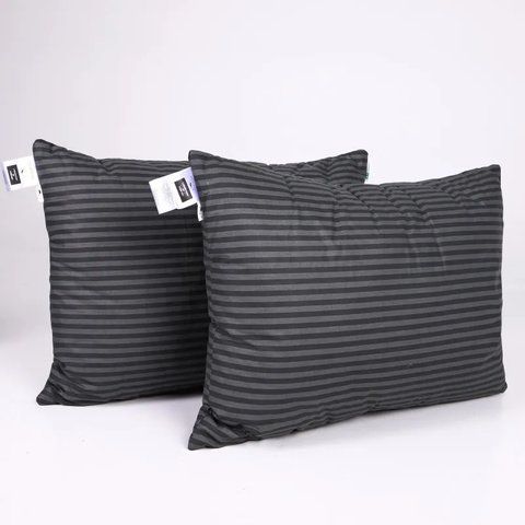 Набір подушок №0112 Сolor Fun Line 17-0611 Stripe Black Tencel (середні), 50х70 см