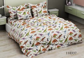 Комплект постельного белья "Динозавры на прогулке", манеж