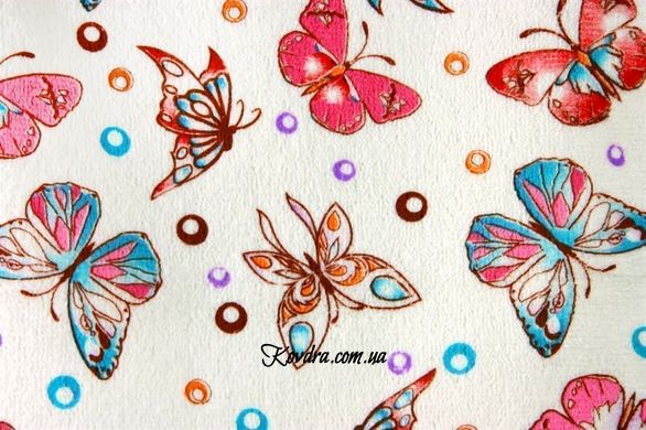Махровое полотенце "Бабочка" разноцветный