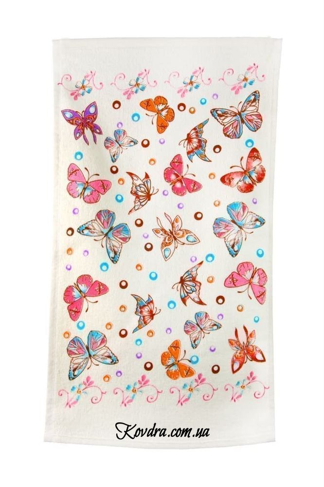 Махровий рушник "Метелик" різнобарвний iz544018 30х50 см