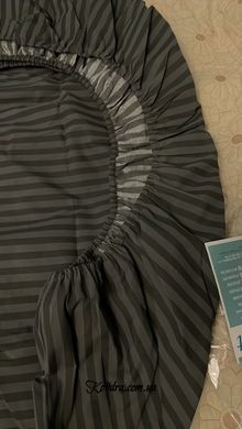Комплект постельного белья "Серый страйп", двуспальный на резинке