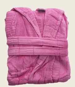 Халат жіночий махра-велюр, рожевий - S/M(44-46), L/XL(48-50) rj15562
