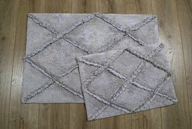 Набор ковриков для ванной Irya - Nadia gri серый 60х90+40х60