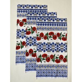 Кухонное полотенце "Маки на голубом", 36х72 см