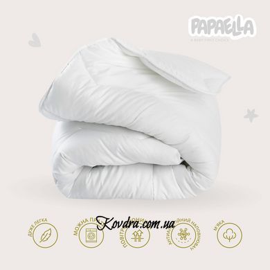 Ковдра дитяча всесезонна Comfort 100х135 см PAPAELLA для дітей у дитяче ліжечко антиалергенна біла id8-8723*005