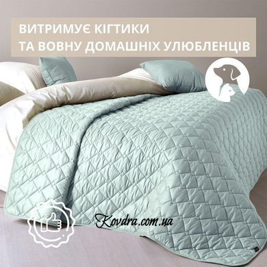 Покривало "Стиль Cube" м'ята/св.сірий, 140х210 см
