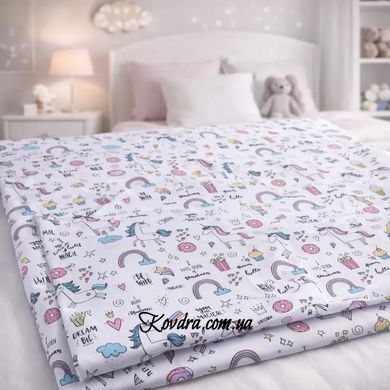 Простирадло MirSon Бязь Kids Time 17-0932 Tiny Unicorn Pink, 110х160 см