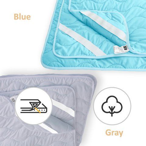 Наматрацник №1719 Eco Light Blue (Cotton) (звичайний на резинці по кутах) 1719/70140