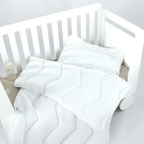 Ковдра дитяча всесезонна Comfort 100х135 см PAPAELLA для дітей у дитяче ліжечко антиалергенна біла id8-8723*005