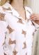 Пижама женская муслиновая молочная "Тедди" размер S 100% хлопок