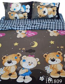 Комплект постельного белья "Медвежата беж" с тканью-компаньоном, подростковый
