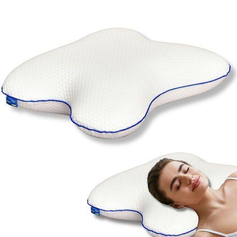 Подушка ортопедична MEMORY FOAM IDEIA метелик 58х50х12 см з ефектом пам'яті, з наволочкою на блискавці