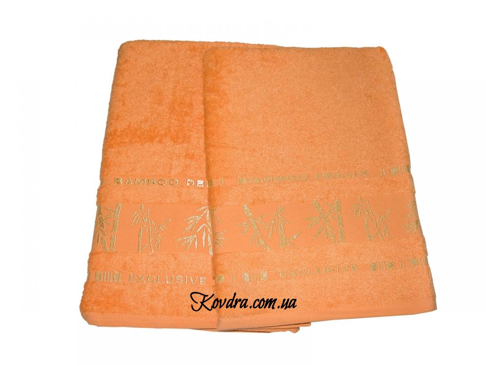 Набор полотенец Bamboo , оранжевый - 2шт. 50х90, 70х140