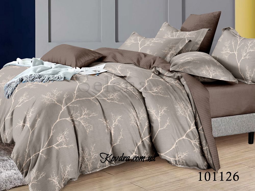 Комплект постельного белья "Осенний день" с тканью-компаньоном, евро двуспальный евро