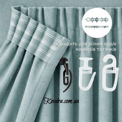 Комплект штор 2 шт 150х260 см, Soft Velvet Lux на шторной тесьме V-26 ментол