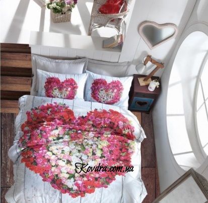 Комплект постельного белья Cotton box Floral Seri 3D GARDEN VIZON евро двуспальный евро