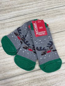 Махрові жіночі шкарпетки "Олень" зелений, 36-40р.