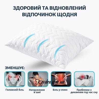 Набір подушок 2 шт 50&times;70 Breeze IDEIA стьобаний чохол з блискавкою, штучний пух, гіпоалергенна подушка, id8-35955*001