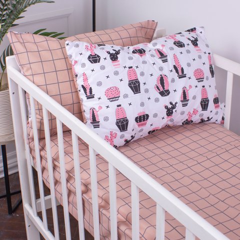 Простирадло Бязь Kids Time 18-0004 Pink Cactus 110х160 см