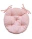 Подушка на стульчик "Bella" розовая клеточка, D 40см