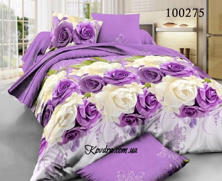 Комплект постельного белья "Роза фиолетовая", полуторный полуторный