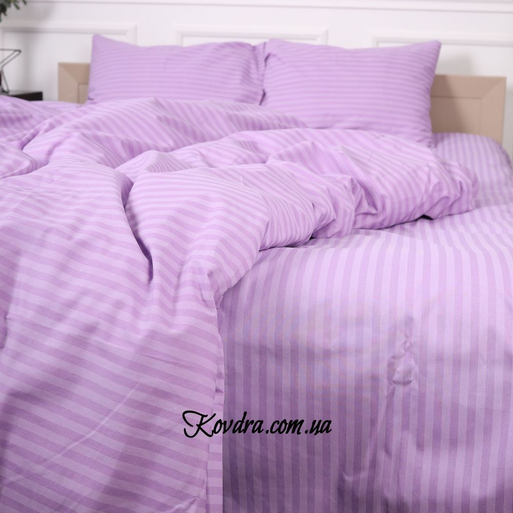 Простынь на резинке Бязь 17-0618 Stripe Purple 80х160 см