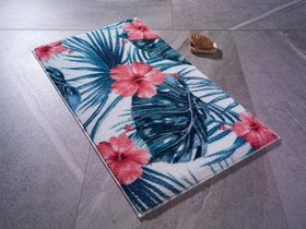 Коврик для ванной Confetti - Hibiscus Mercan, 57х100см