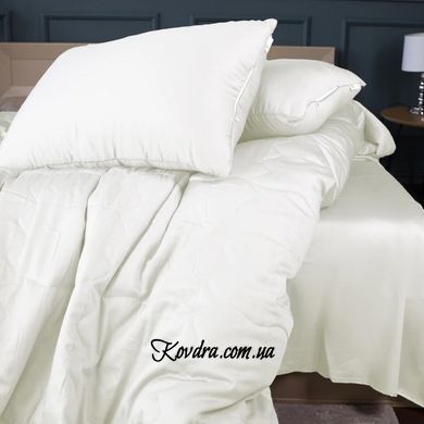 Літній постільний комплект №2994 Line Satin Premium 0001 Moko White Бавовна (2 ковдри + 2 наволочки), 155х215 см