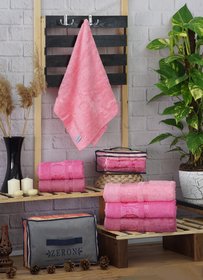 Набор бамбуковых полотенец "Aynali Agac Bamboo Desen" розовые, 50х90 см (3 шт)