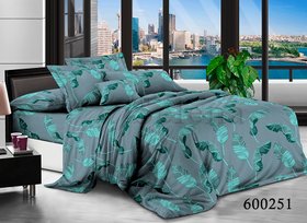 Комплект постельного белья "Зеленые листья", без ткани компаньона, двойной двуспальный